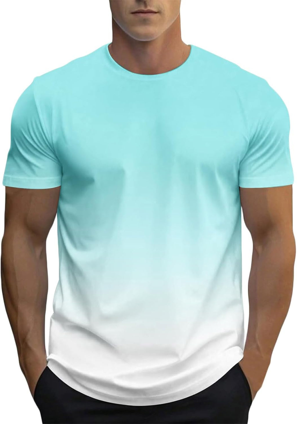 Men's Gradient Short Sleeve Ombre Color Crew Neck - Adult & Kids T-Shirts, Sweatshirts & Hoodies apparel design preview 1