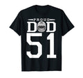Custom Number 51 Proud Football Dad T-Shirt - Streetwear Style Men Women - T-Shirt, Sweatshirt, Hoodie