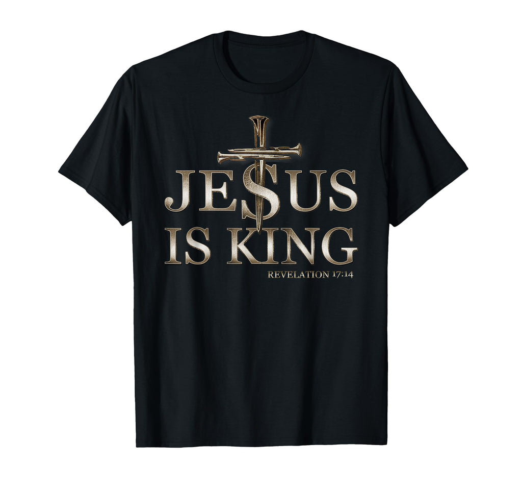 Jesus Is King Christian Faith God Cross Hoodie - Unique Graphic Unisex - T-Shirt, Sweatshirt, Hoodie