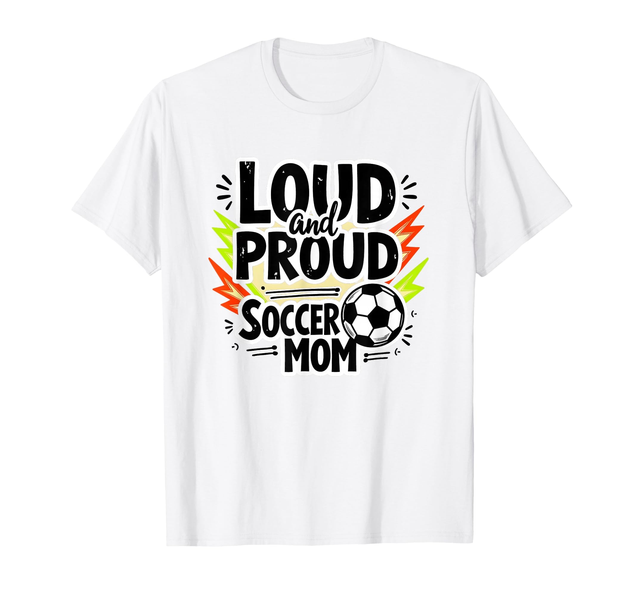 Loud And Proud Soccer Mom White Sweatshirt - Minimalist Print Men Women - T-Shirt, Sweatshirt, Hoodie