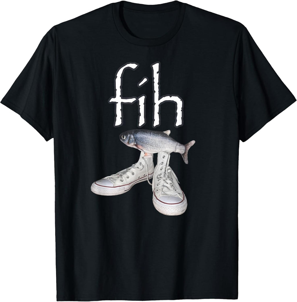Fih Shoes Fish Funny Misspelled Meme Calling Humor - Adult & Kids T-Shirts, Sweatshirts & Hoodies apparel design preview 1