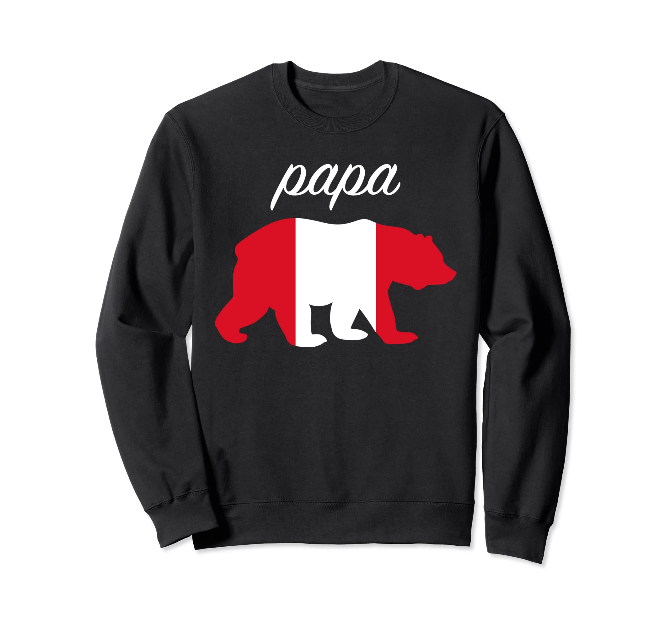 Papa Bear Peru Flag Peruvian Roots Sweatshirt - Minimalist Print for Adults - T-Shirt, Sweatshirt, Hoodie
