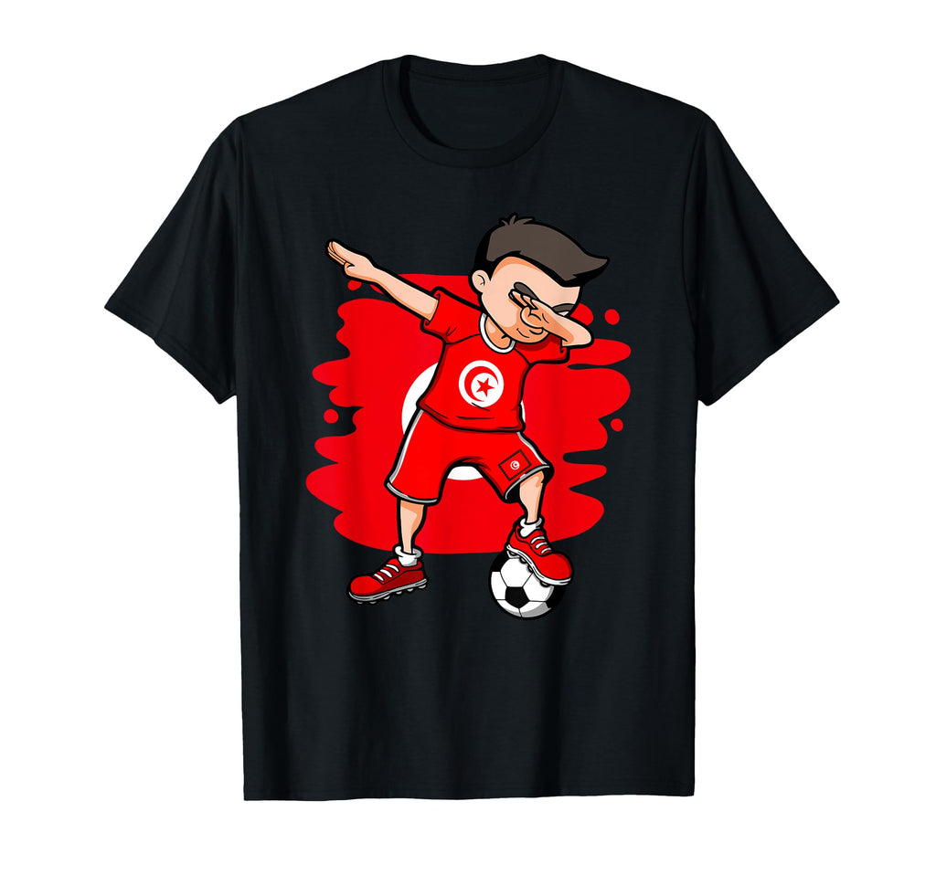 Dabbing Soccer Tunisia Jersey T-Shirt - Custom Art Print for Adults - T-Shirt, Sweatshirt, Hoodie