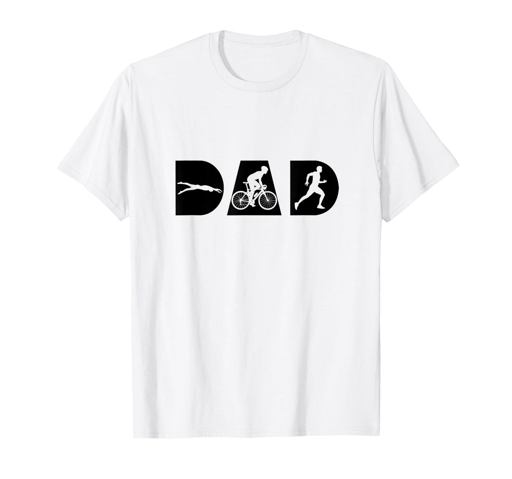 Triathlon Dad Triathlete Cycling Swimming T-Shirt - Unique Graphic Unisex - T-Shirt, Sweatshirt, Hoodie