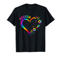 Soccer Heart Colorful Pin Lovers Player T-Shirt - Unique Graphic Men Women - T-Shirt, Sweatshirt, Hoodie