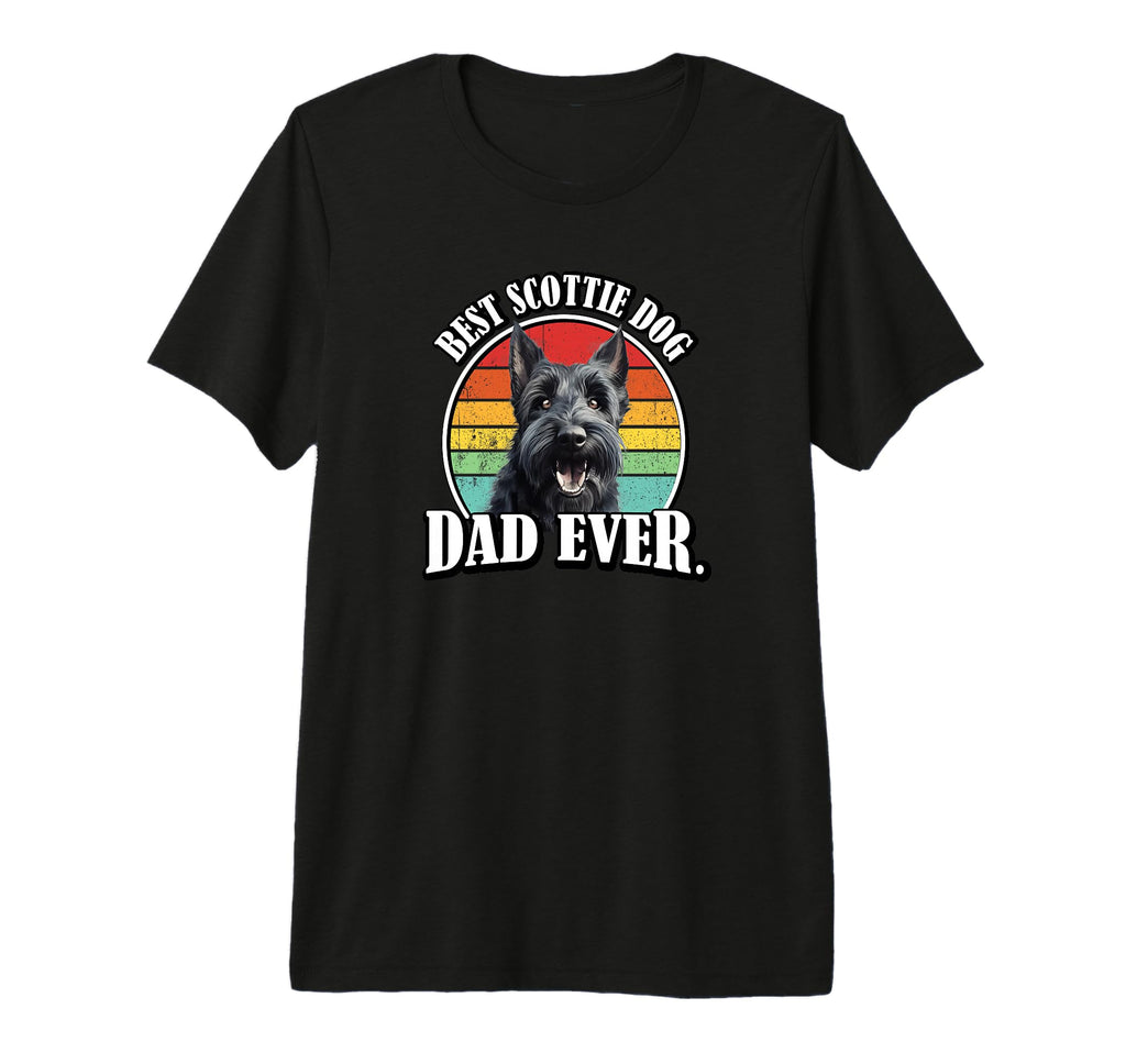 Dad Scottish Terrier Lover Tri Blend T-Shirt - Graphic Print Unisex - T-Shirt, Sweatshirt, Hoodie