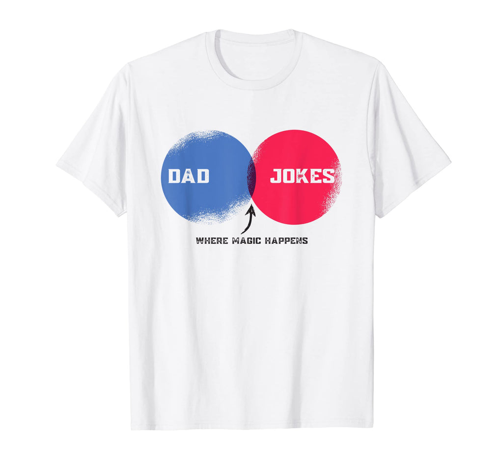 Dad Jokes Venn Diagram Fathers Day T-Shirt - Aesthetic Graphic for Adults - T-Shirt, Sweatshirt, Hoodie