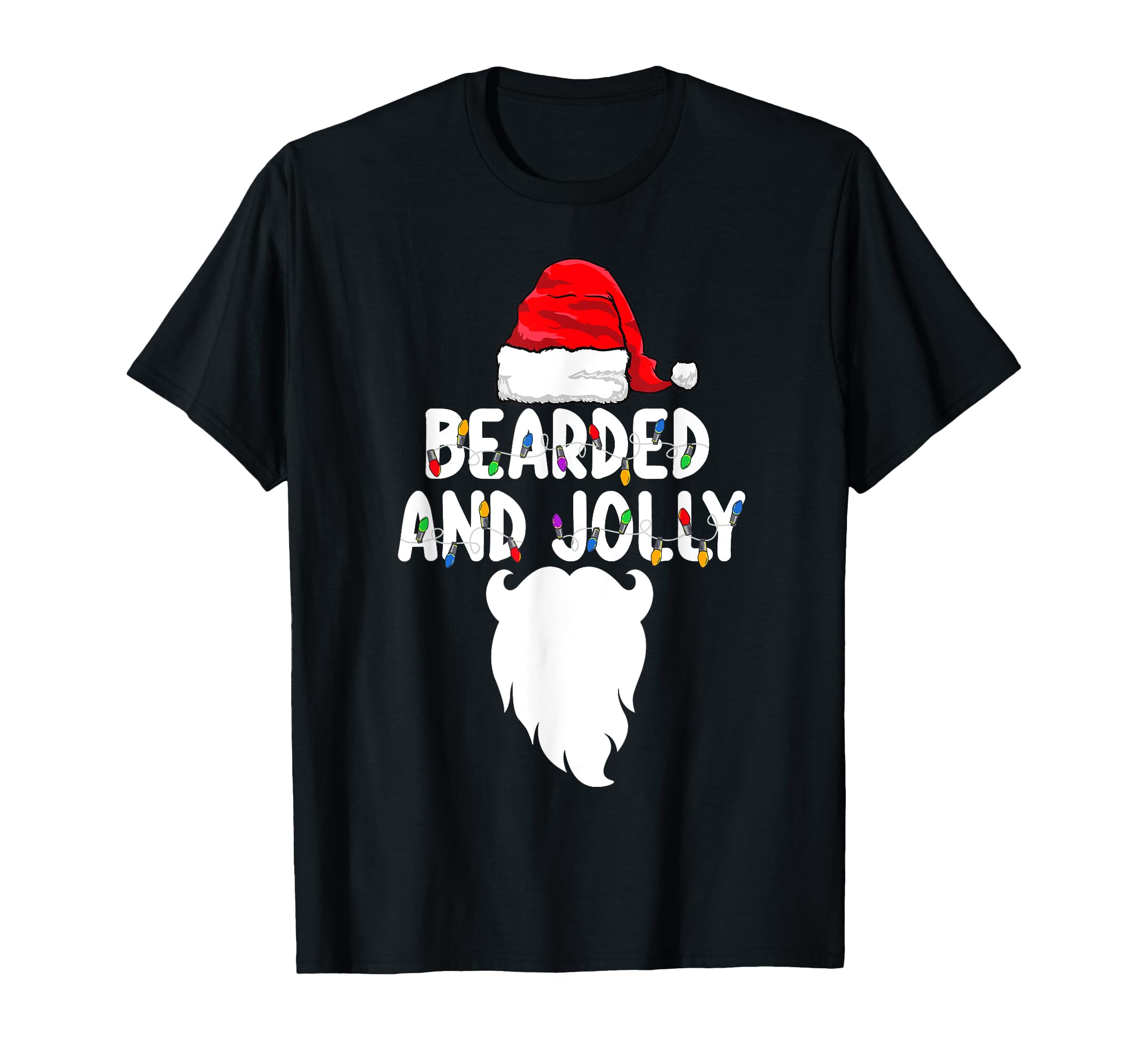 Bearded And Jolly Funny T-Shirt - Minimalist Print for Adults - T-Shirt, Sweatshirt, Hoodie