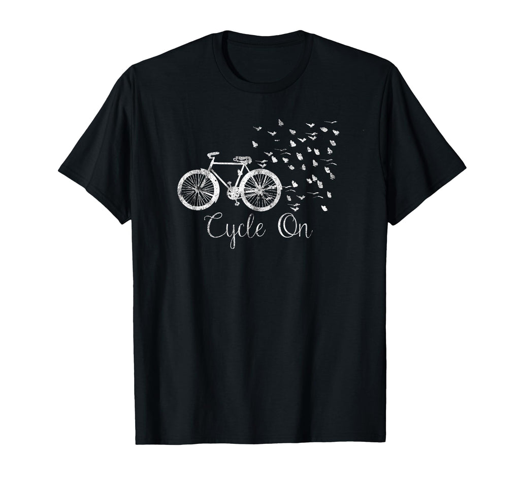 Bicycle Butterfly Cycle Cycling Gift T-Shirt - Custom Art Print Unisex - T-Shirt, Sweatshirt, Hoodie