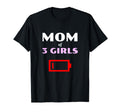 Tired Mom 3 Mother Three Daughters Low T-Shirt - Minimalist Print Unisex - T-Shirt, Sweatshirt, Hoodie