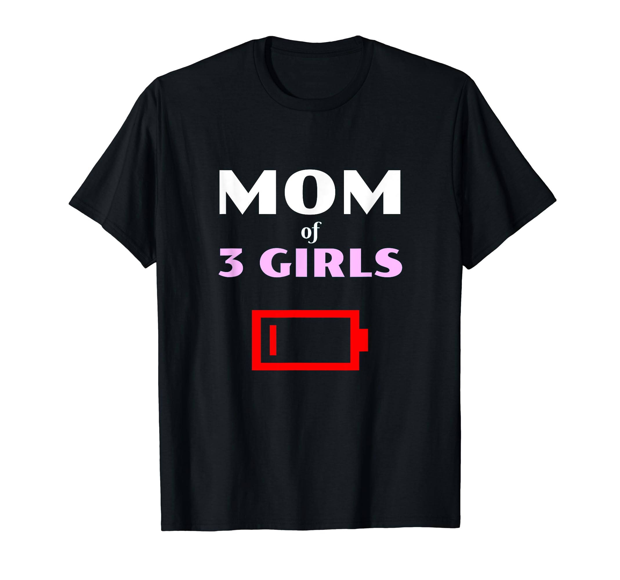 Tired Mom 3 Mother Three Daughters Low T-Shirt - Minimalist Print Unisex - T-Shirt, Sweatshirt, Hoodie