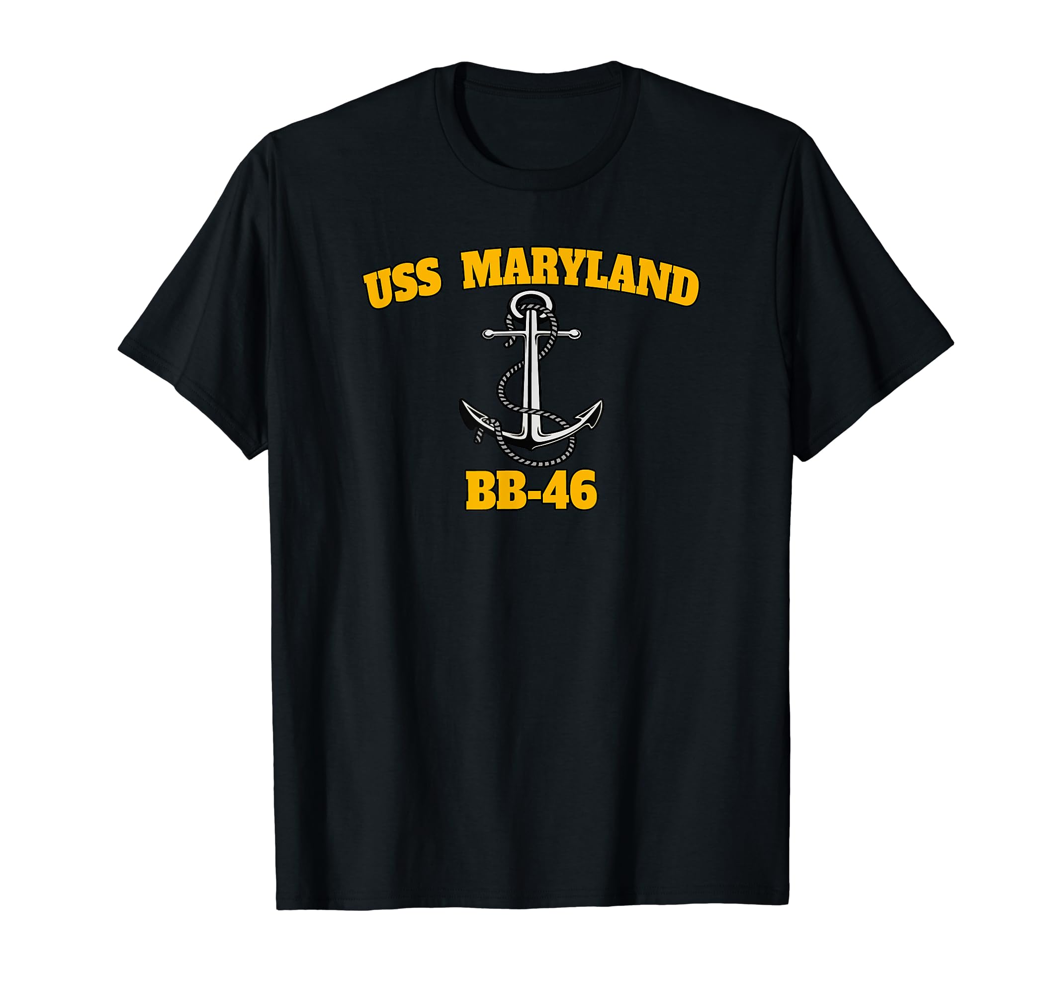 Uss Maryland Bb 46 Battleship T-Shirt - Minimalist Print for Adults - T-Shirt, Sweatshirt, Hoodie