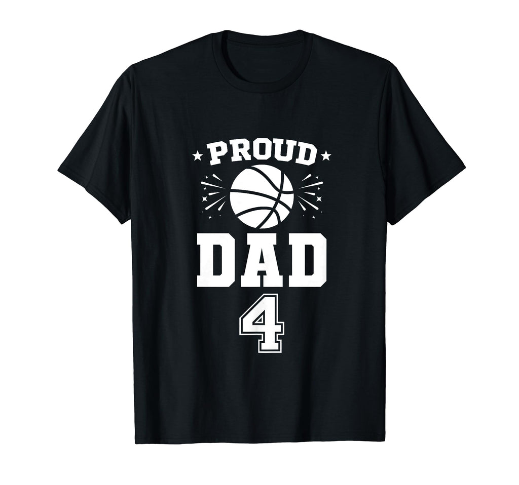Proud Basketball Dad Number 4 T-Shirt - Aesthetic Graphic Men Women - T-Shirt, Sweatshirt, Hoodie
