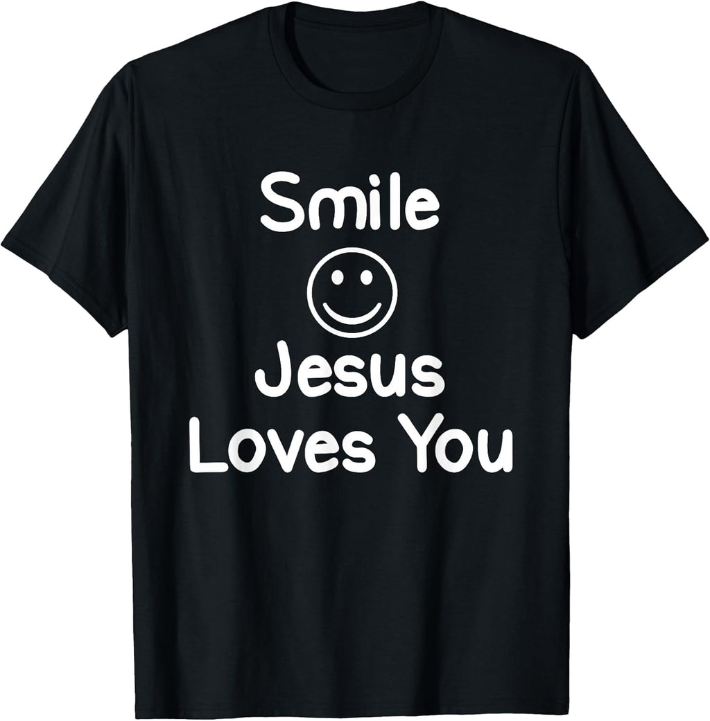 Inspirational Smile Jesus Loves You Faith - Adult & Kids T-Shirts, Sweatshirts & Hoodies apparel design preview 1