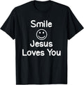 Inspirational Smile Jesus Loves You Faith - Adult & Kids T-Shirts, Sweatshirts & Hoodies apparel design preview 1