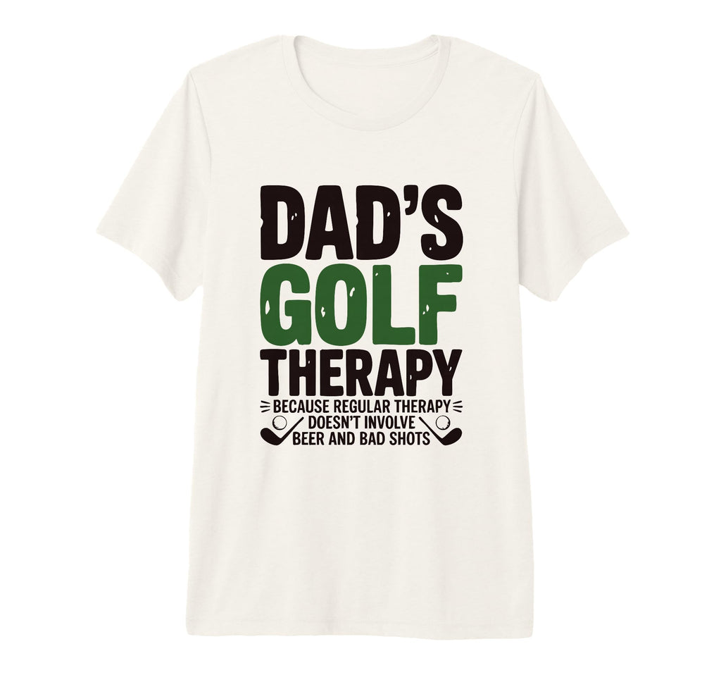 Dads Golf Therapy Beer Bad Shots Funny T-Shirt - Trendy Graphic for Adults - T-Shirt, Sweatshirt, Hoodie