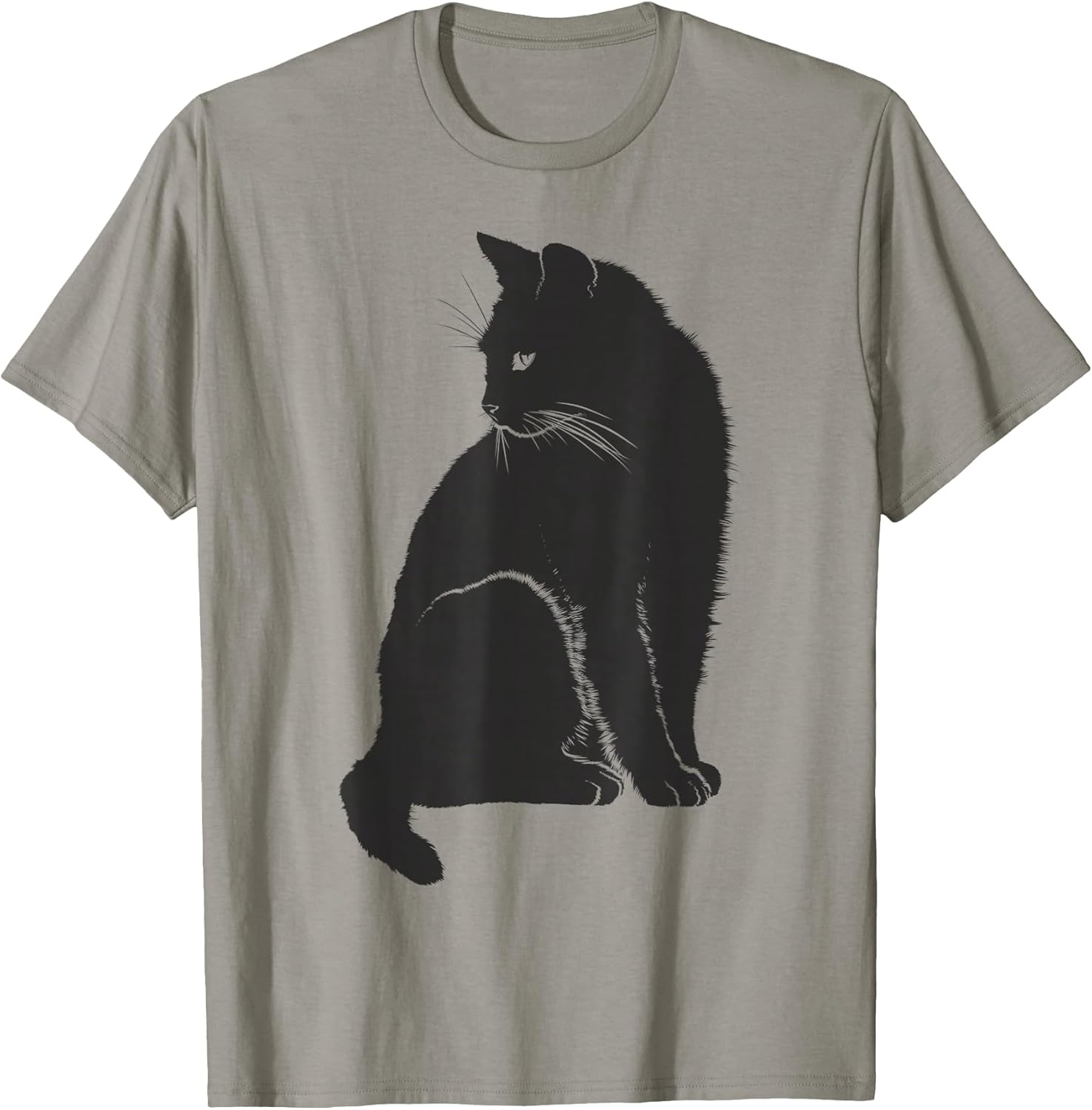 Minimalist Cute Black Cat Owner Feline Art Kitten - Adult & Kids T-Shirts, Sweatshirts & Hoodies apparel design preview 1