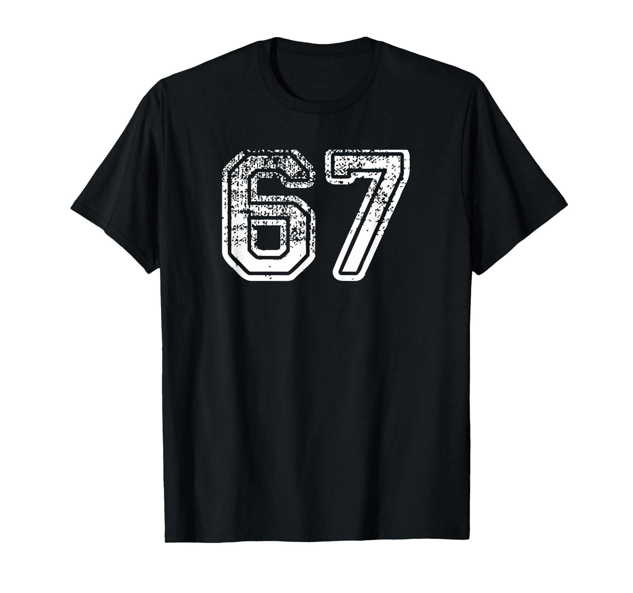 Number 67 Baseball Football Soccer T-Shirt - Minimalist Print for Adults - T-Shirt, Sweatshirt, Hoodie