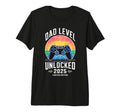 Dad Level Unlocked 2025 Gamer Dad Tri T-Shirt - Graphic Print Men Women - T-Shirt, Sweatshirt, Hoodie