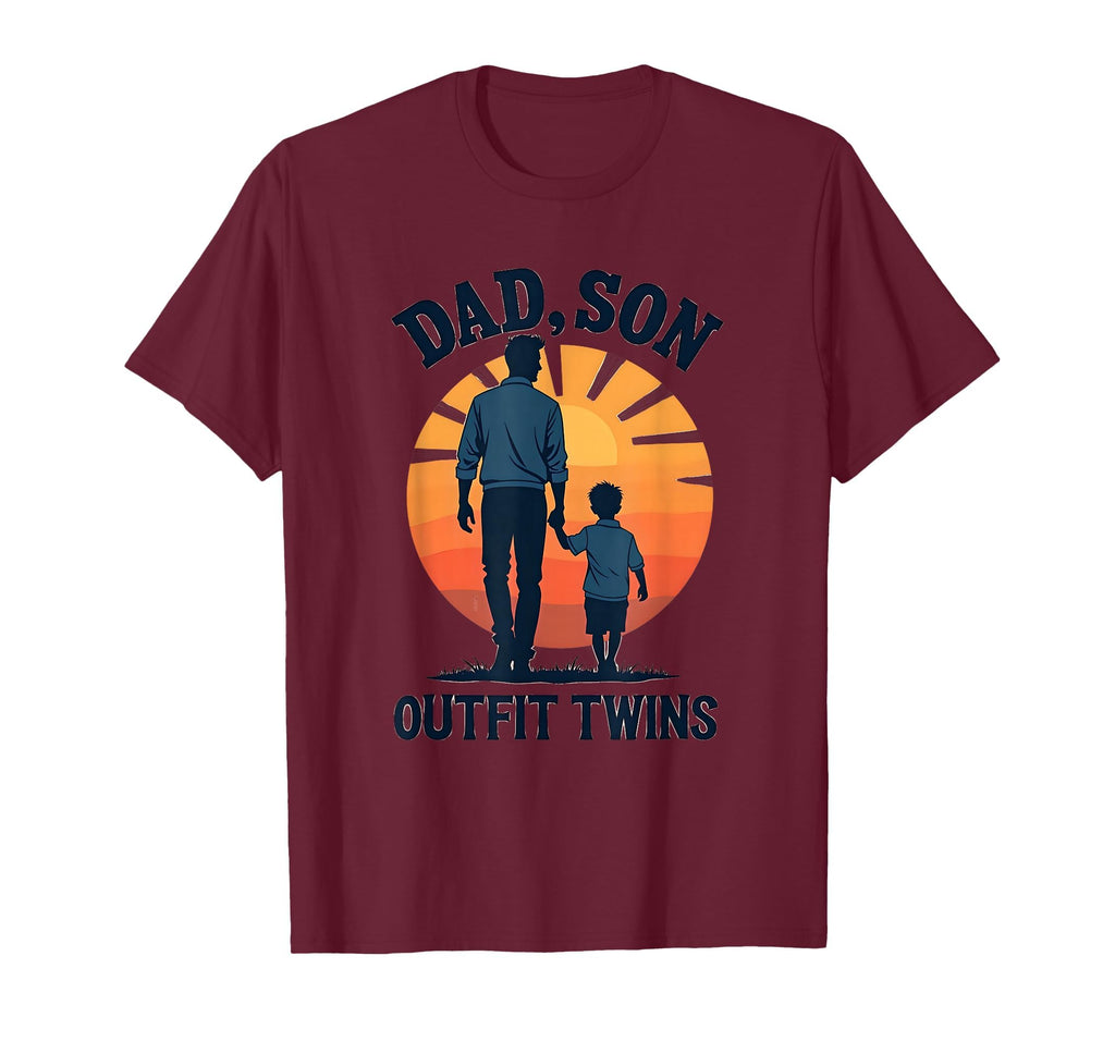 Dad Son Outfit Twins Matching T-Shirt - Minimalist Print for Adults - T-Shirt, Sweatshirt, Hoodie