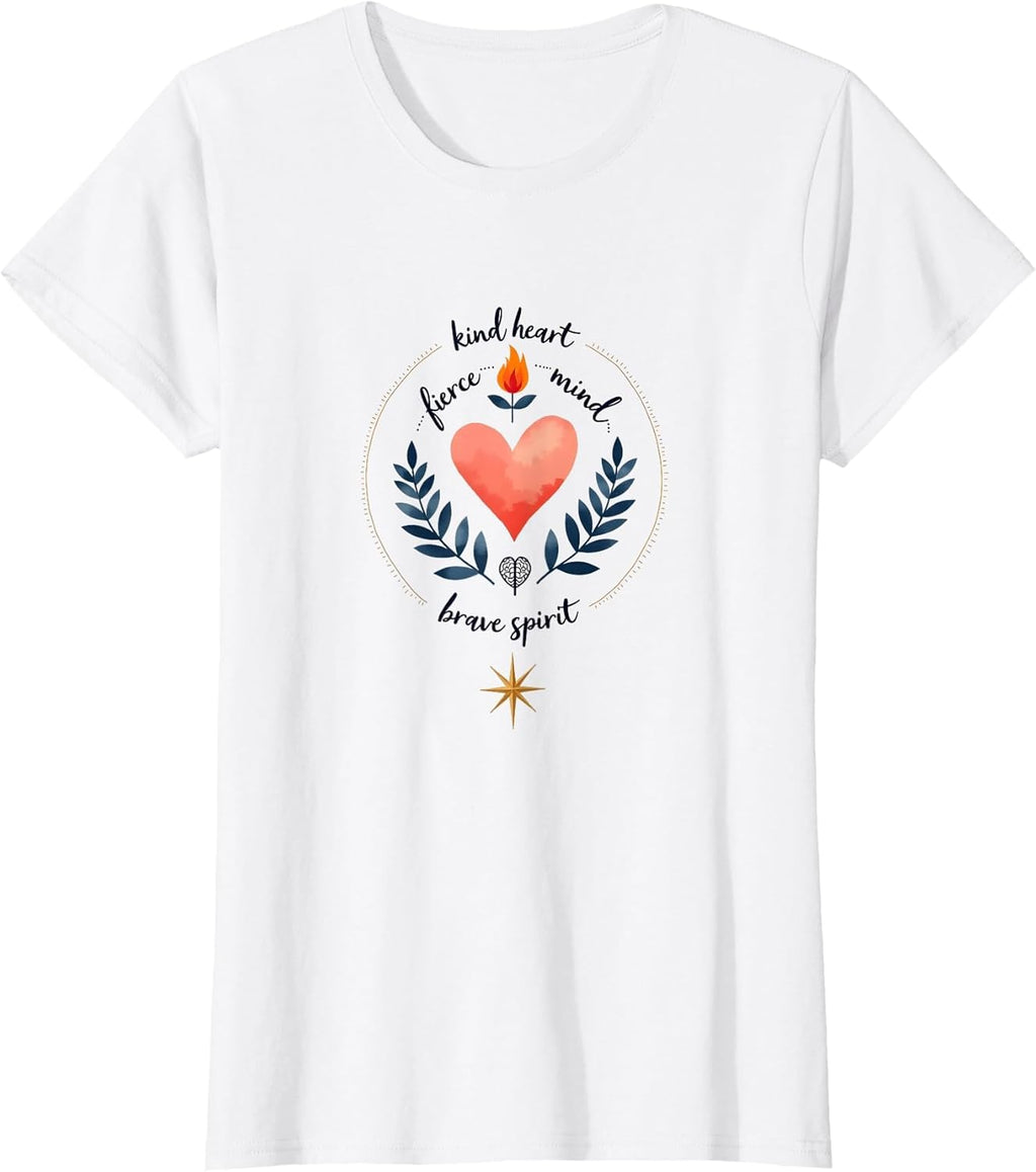 Kind Heart Fierce Mind Brave Spirit Inspirational - Adult & Kids T-Shirts, Sweatshirts & Hoodies apparel design preview 1