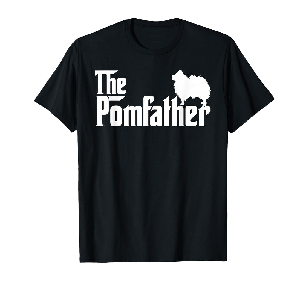 Mens Funny Pomeranian Father Dad Pom T-Shirt - Custom Art Print Men Women - T-Shirt, Sweatshirt, Hoodie