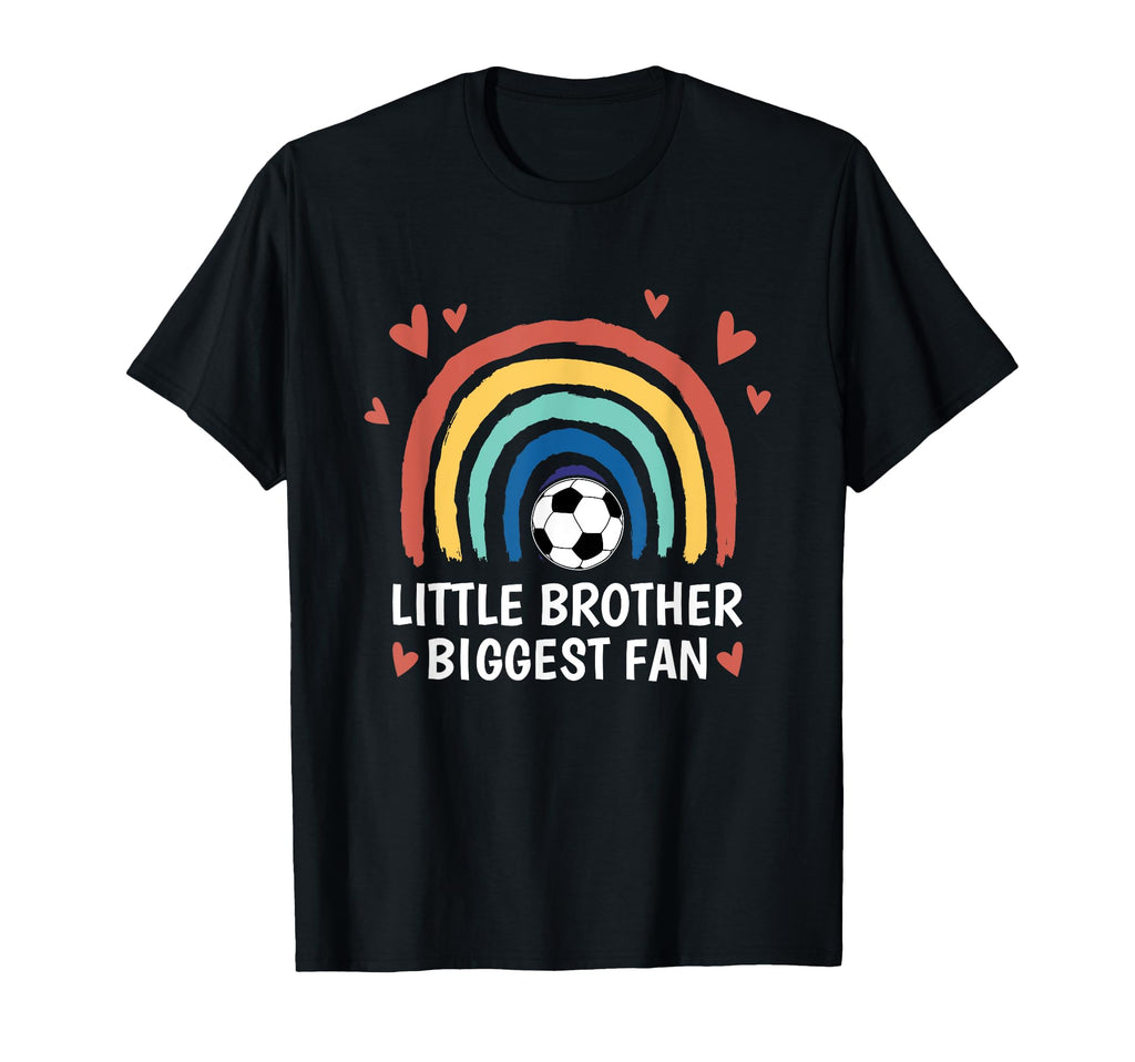 Little Brother Biggest Fan Soccer T-Shirt - Custom Art Print for Adults - T-Shirt, Sweatshirt, Hoodie