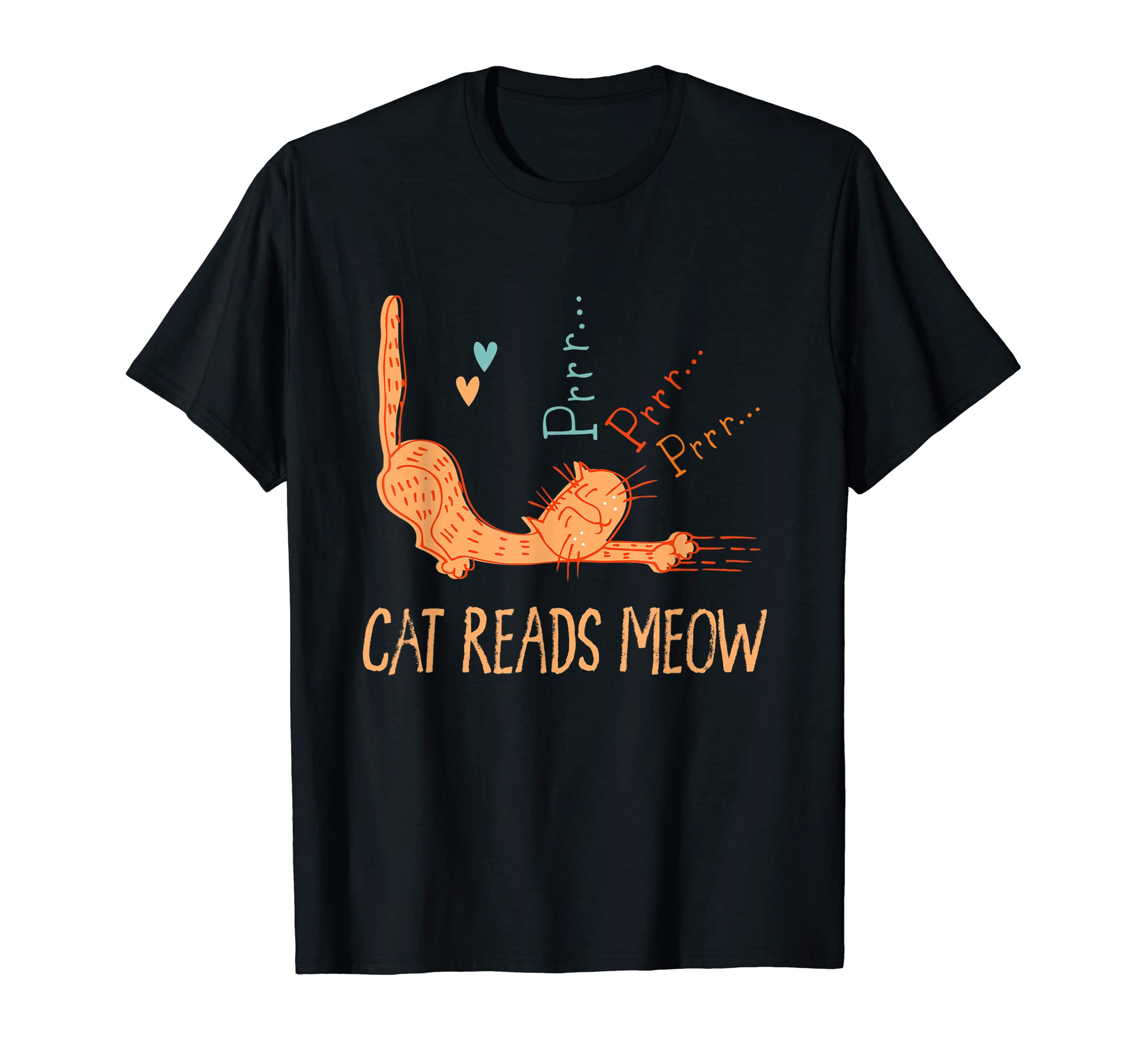 Cat Reads Meow Funny Cat Lover Kitten Dad T-Shirt - Novelty Apparel Unisex - T-Shirt, Sweatshirt, Hoodie
