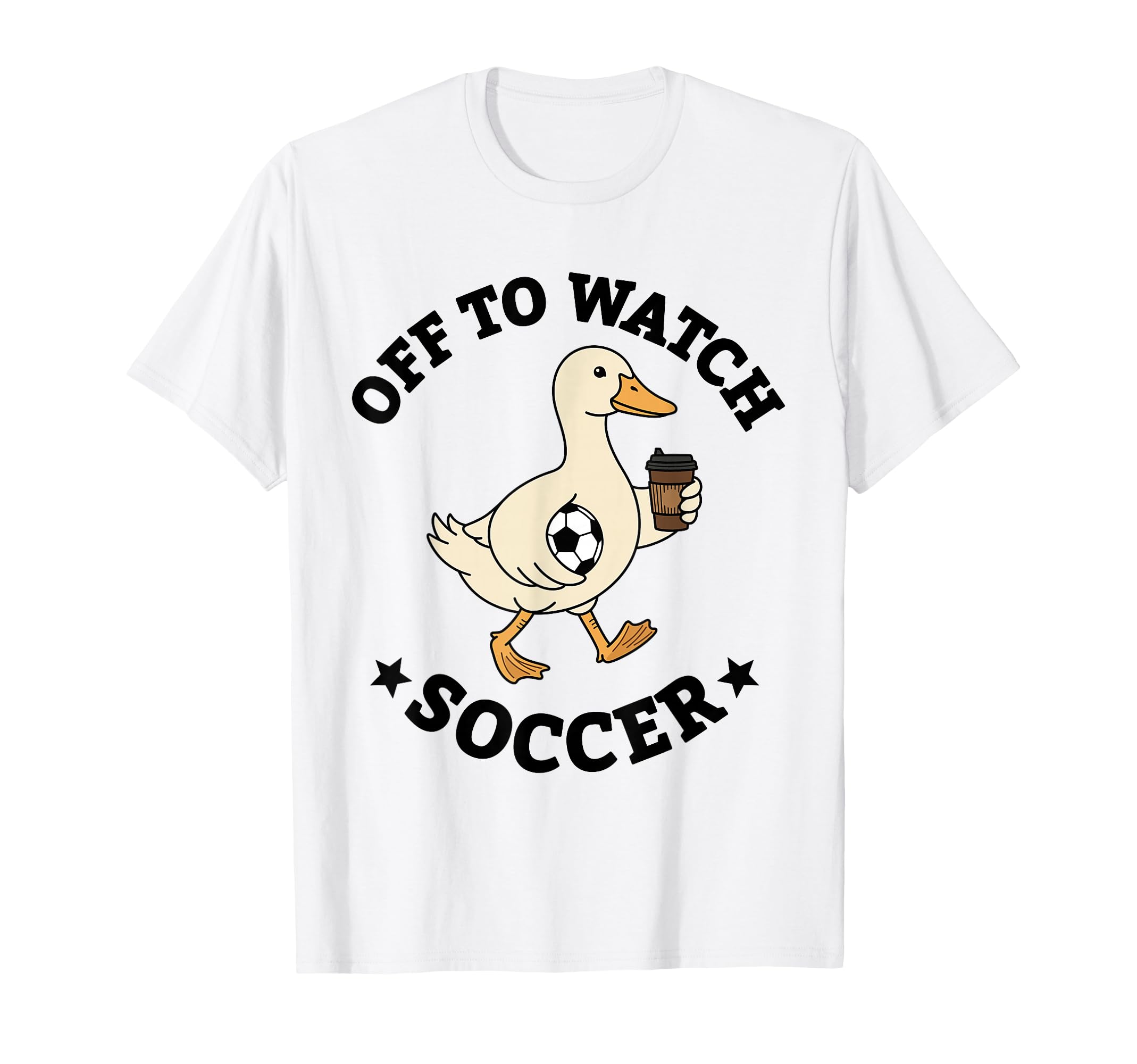 Off To Watch Soccer Mom Funny Goose T-Shirt - Minimalist Print Men Women - T-Shirt, Sweatshirt, Hoodie