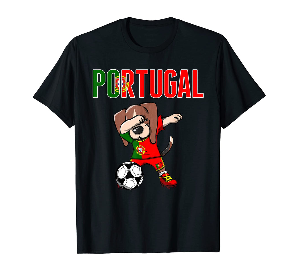 Dabbing Beagle Portugal Soccer Fans T-Shirt - Streetwear Style Unisex - T-Shirt, Sweatshirt, Hoodie