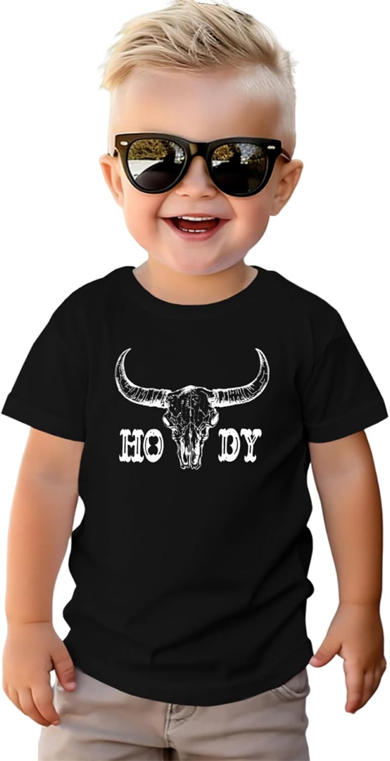Toddler Boy Girl Howdy Rodeo Cowboy Retro Western - Adult & Kids T-Shirts, Sweatshirts & Hoodies apparel design preview 1