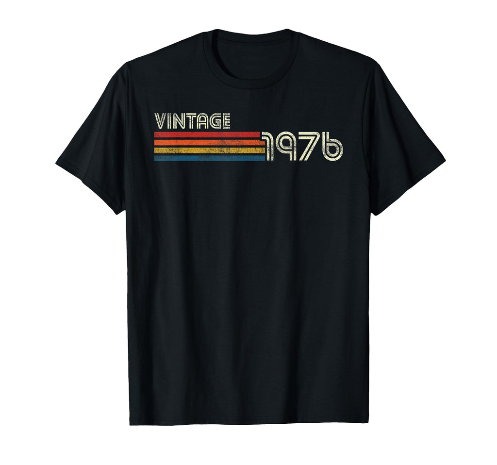 1976 Chest Stripe Birthday T-Shirt - Unique Graphic Men Women - T-Shirt, Sweatshirt, Hoodie