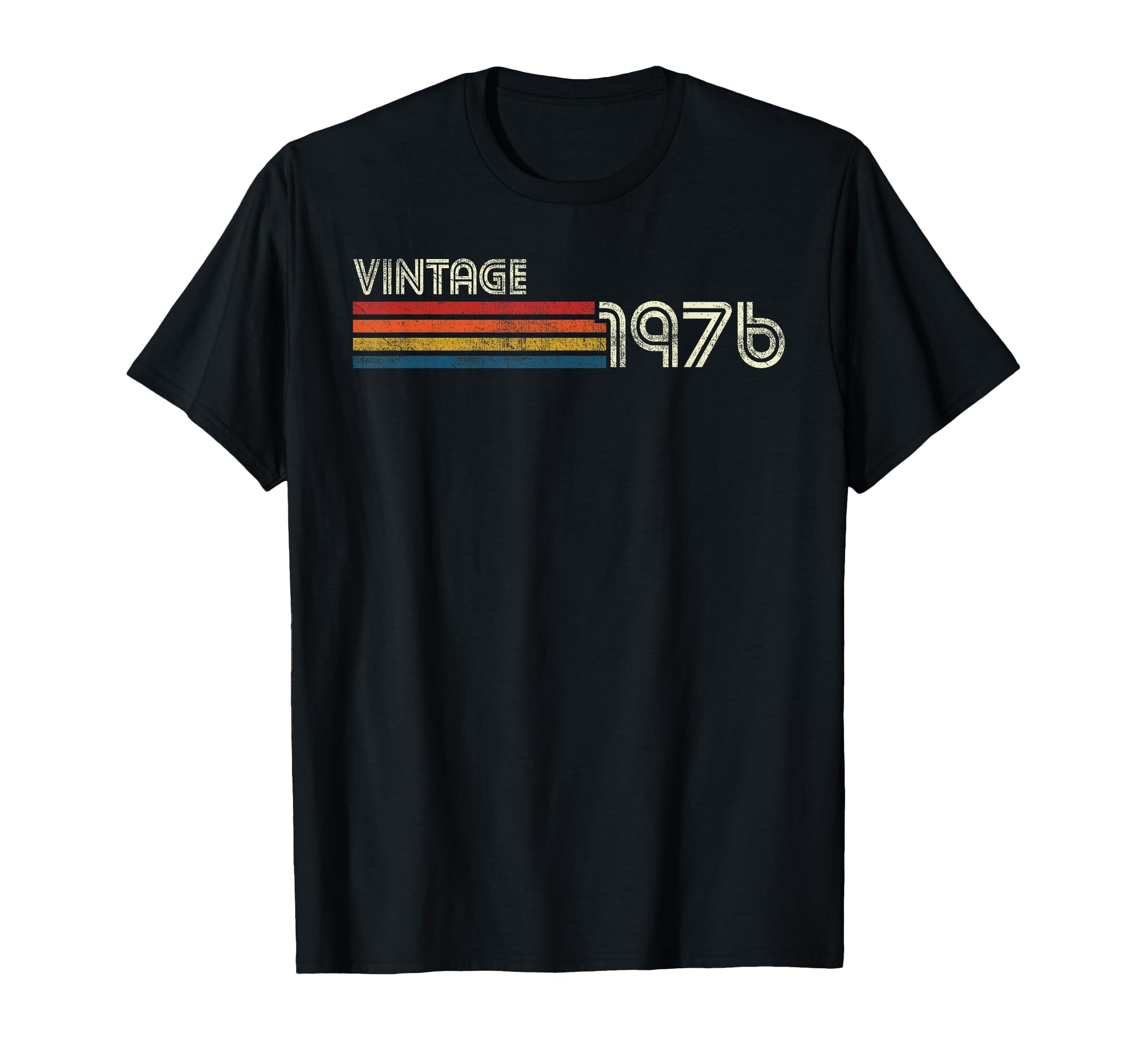 1976 Chest Stripe Birthday T-Shirt - Unique Graphic Men Women - T-Shirt, Sweatshirt, Hoodie