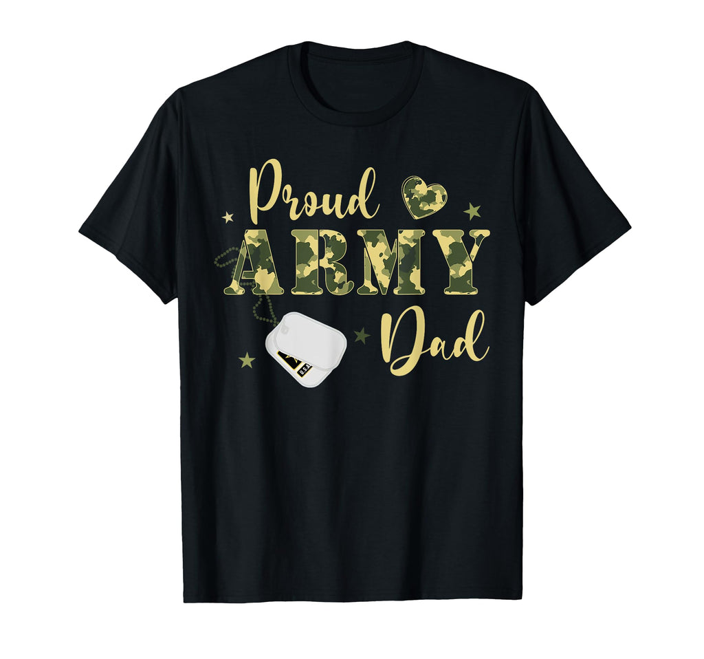 Proud Army Dad Camo American Flag T-Shirt - Unique Graphic for Adults - T-Shirt, Sweatshirt, Hoodie