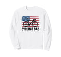 Cycling Dad American Flag Road Sweatshirt - Aesthetic Graphic for Adults - T-Shirt, Sweatshirt, Hoodie