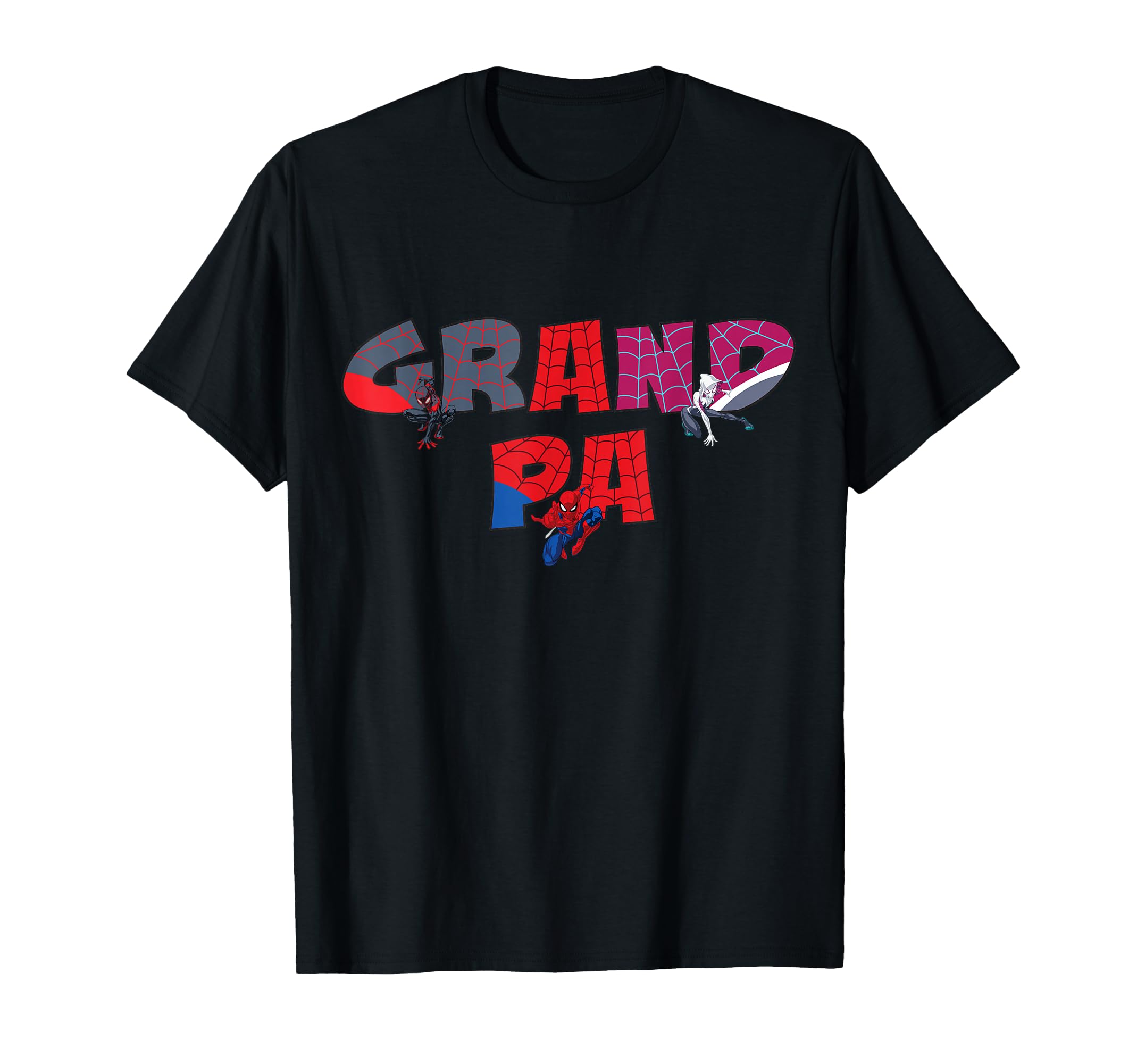 Marvel Spider Trio Grandpa Family T-Shirt - Casual Everyday Wear Men Women - T-Shirt, Sweatshirt, Hoodie