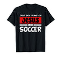 This Runs Jesus And Soccer Christian T-Shirt - Novelty Apparel for Adults - T-Shirt, Sweatshirt, Hoodie