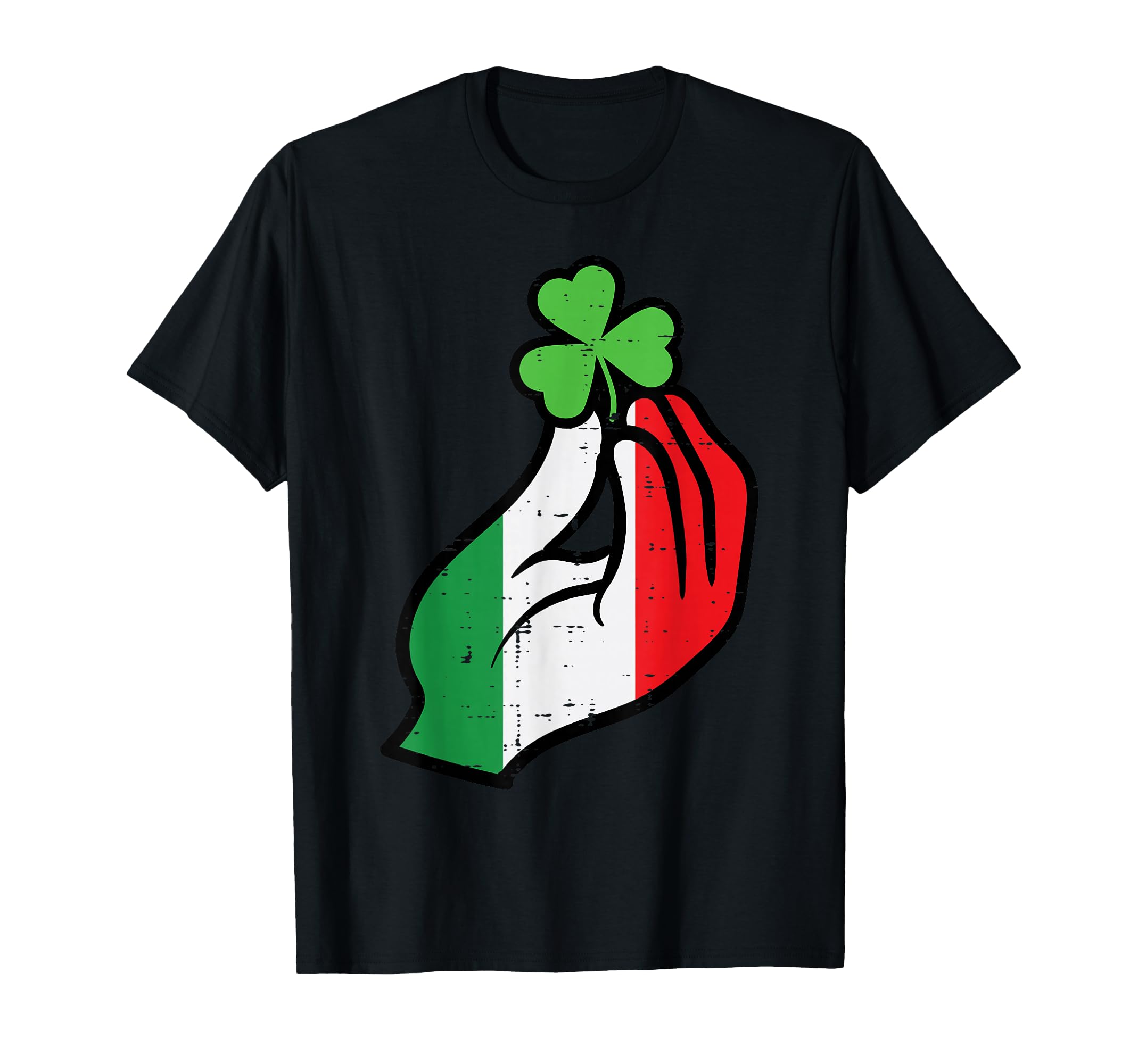 St Patricks Day Italian Hand Shamrock T-Shirt - Fun Novelty Design Unisex - T-Shirt, Sweatshirt, Hoodie