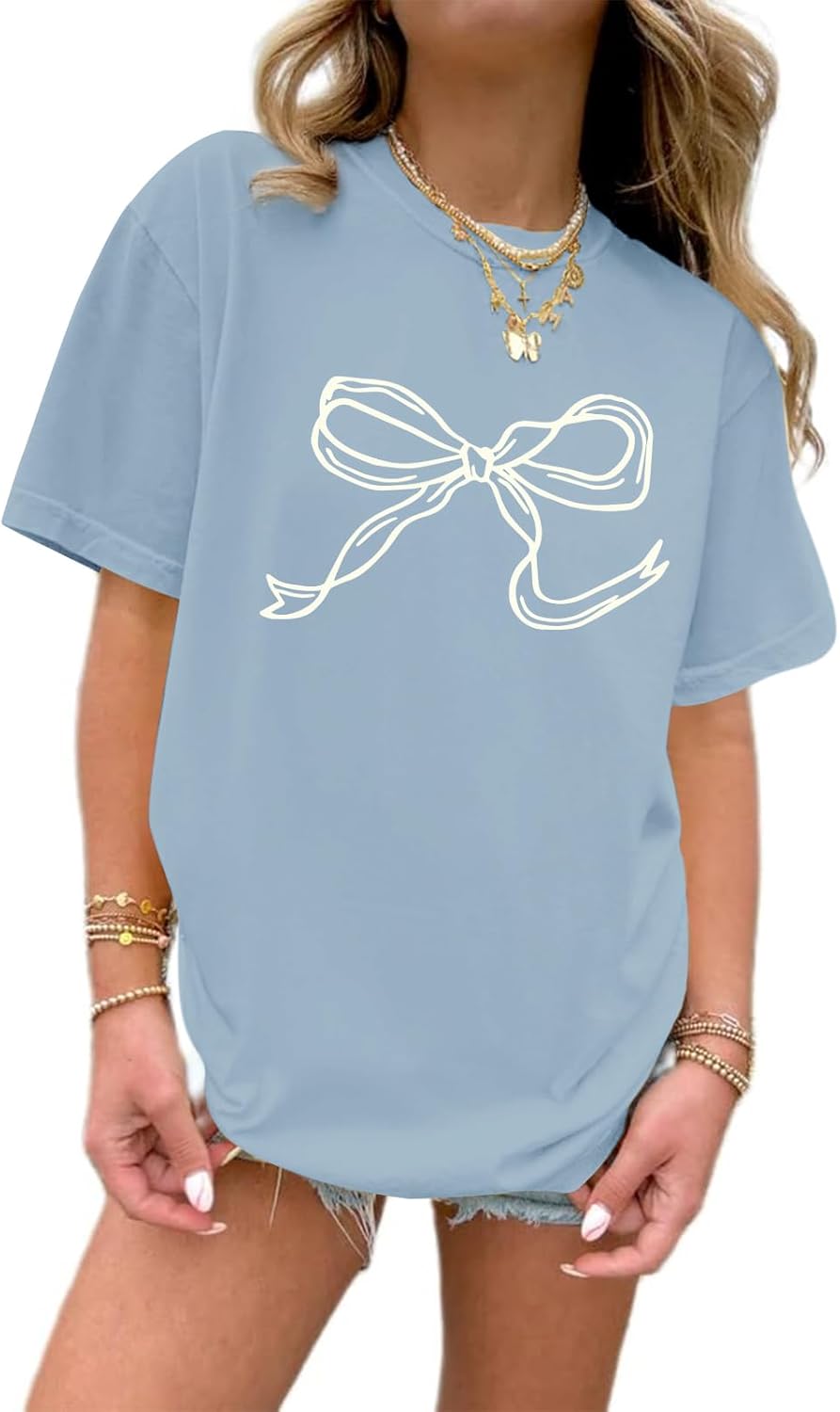 Bow Oversized for Girls Graphic Cute Teen Preppy - Adult & Kids T-Shirts, Sweatshirts & Hoodies apparel design preview 1