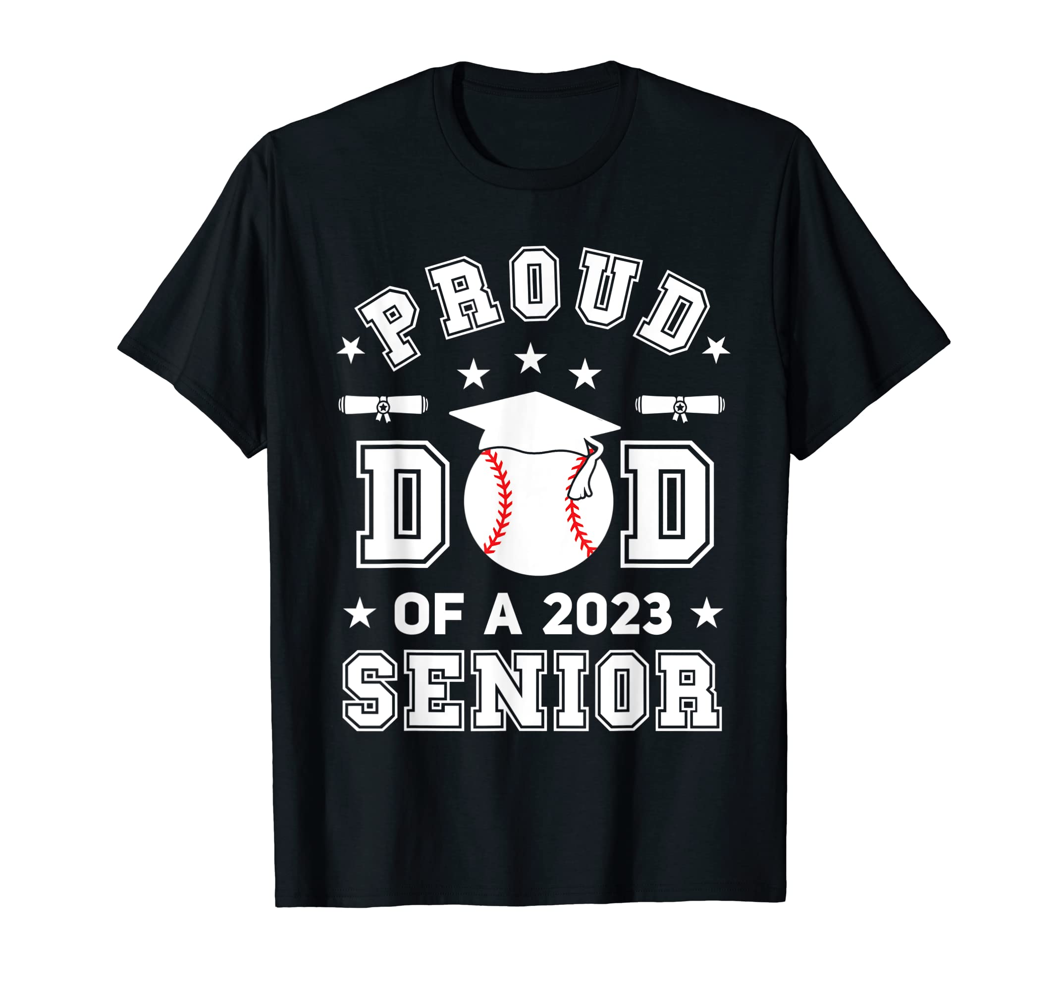Mens Proud Dad 2023 Senior T-Shirt - Fun Novelty Design for Adults - T-Shirt, Sweatshirt, Hoodie