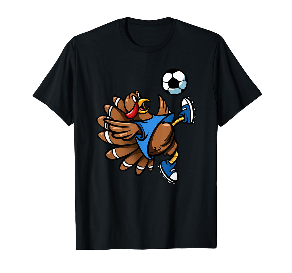 Bicycle Kick Turkey Thanksgiving T-Shirt - Custom Art Print Men Women - T-Shirt, Sweatshirt, Hoodie