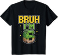 Kids Bruh it' s my birthday Boys Funny Pixel Video - Adult & Kids T-Shirts, Sweatshirts & Hoodies apparel design preview 1