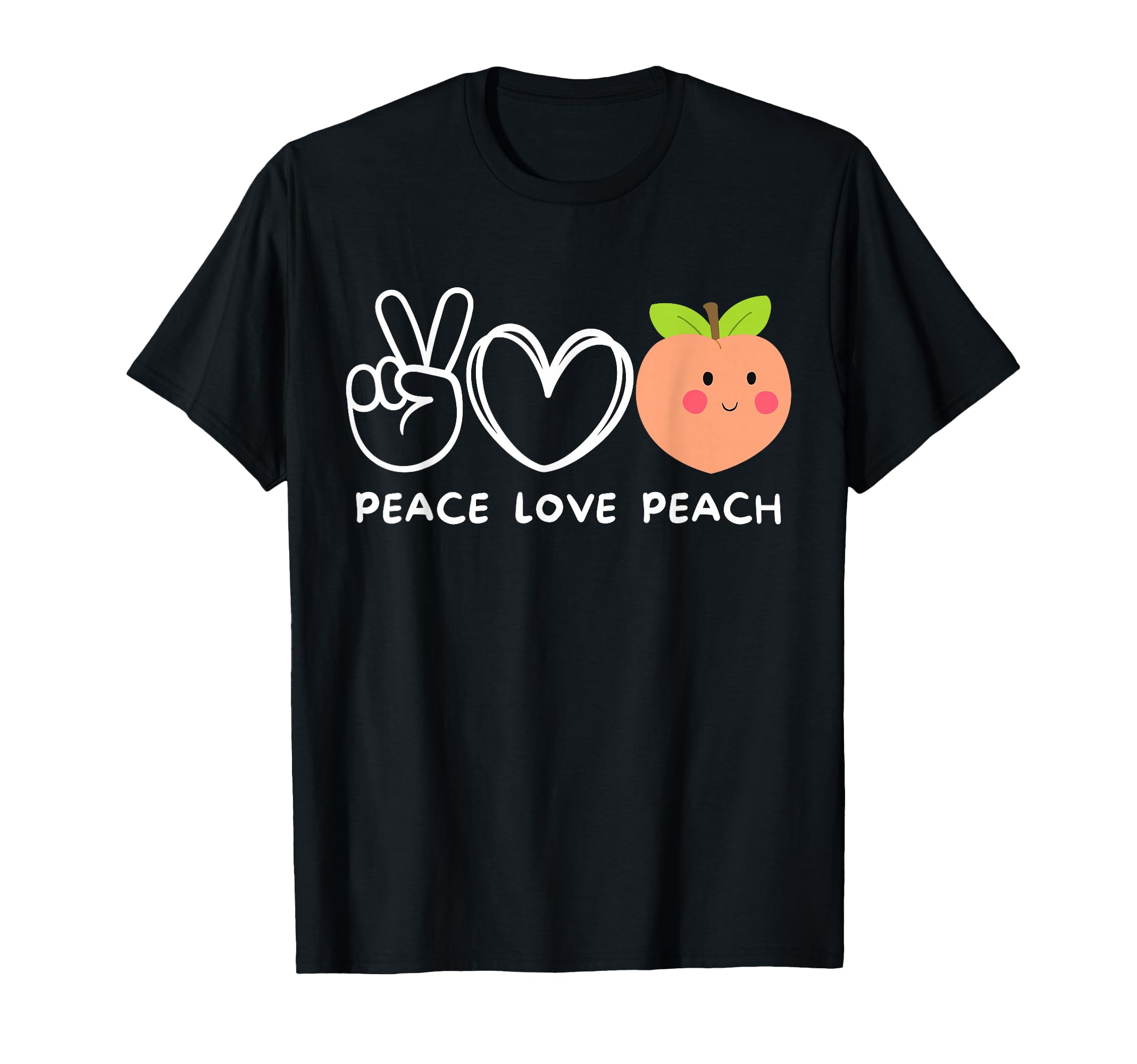 Peace Love Peach Peach Lover Fruit Lover T-Shirt - Graphic Print Unisex - T-Shirt, Sweatshirt, Hoodie