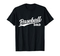Baseball Dad 1970S Cursive Font Dark T-Shirt - Fun Novelty Design Unisex - T-Shirt, Sweatshirt, Hoodie