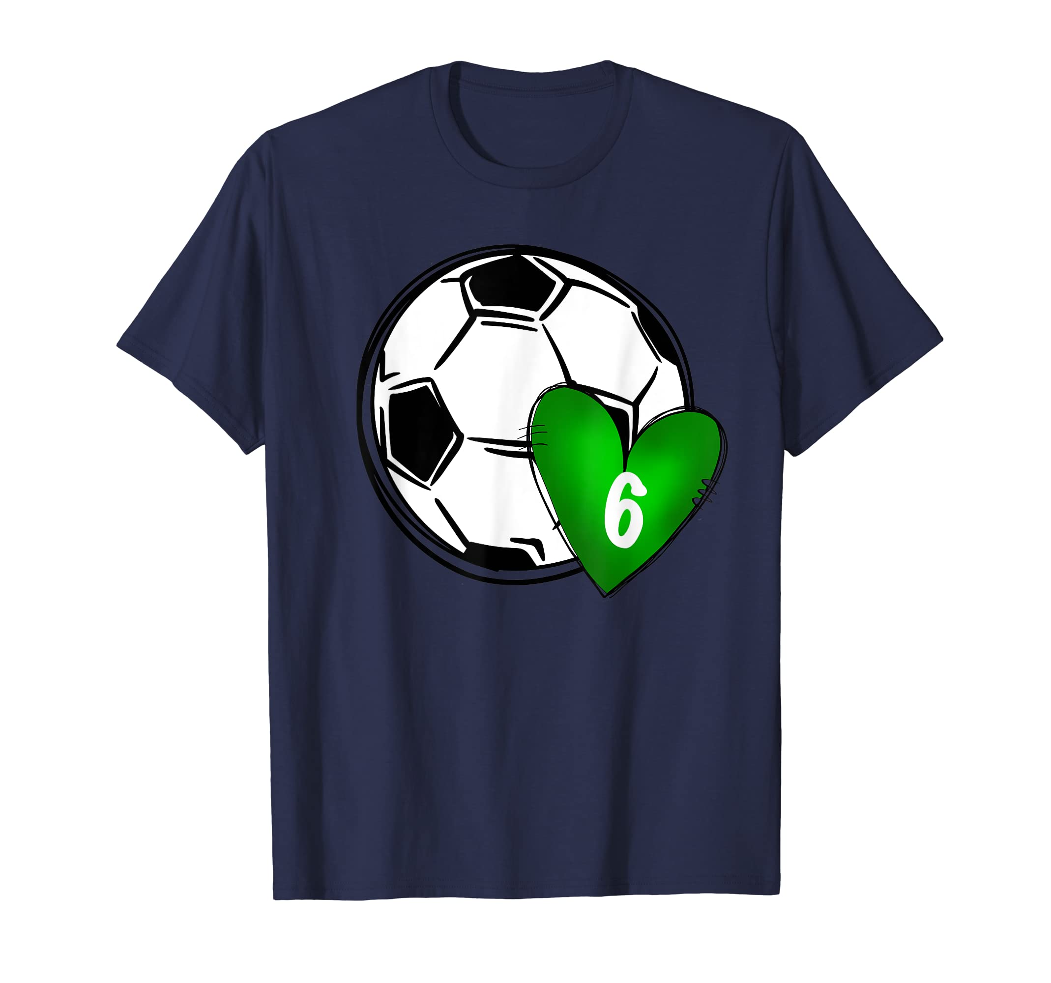Womens Custom Soccer Mom Number 6 Heart T-Shirt - Novelty Apparel Unisex - T-Shirt, Sweatshirt, Hoodie