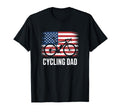 Cycling Dad American Flag Road Bike Racing T-Shirt - Graphic Print Unisex - T-Shirt, Sweatshirt, Hoodie