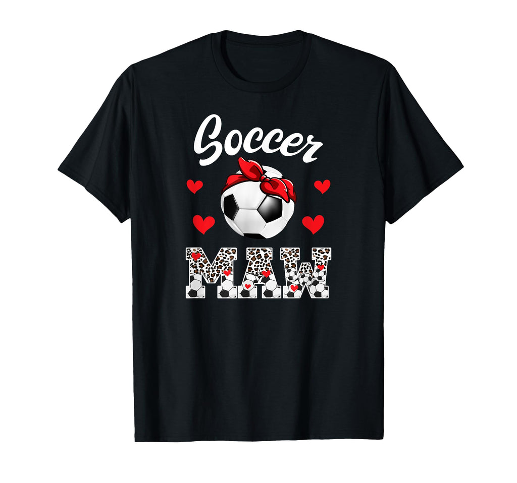 Soccer Maw Leopard Grandma Maw Soccer T-Shirt - Graphic Print Men Women - T-Shirt, Sweatshirt, Hoodie