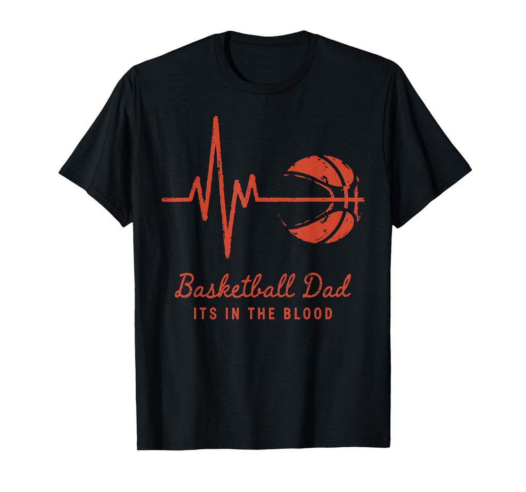 Basketball Heartbeat Basketball Dad T-Shirt - Trendy Graphic Unisex - T-Shirt, Sweatshirt, Hoodie