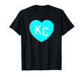 Teal Kc Heart Teal Hearts Kansas T-Shirt - Casual Everyday Wear Men Women - T-Shirt, Sweatshirt, Hoodie
