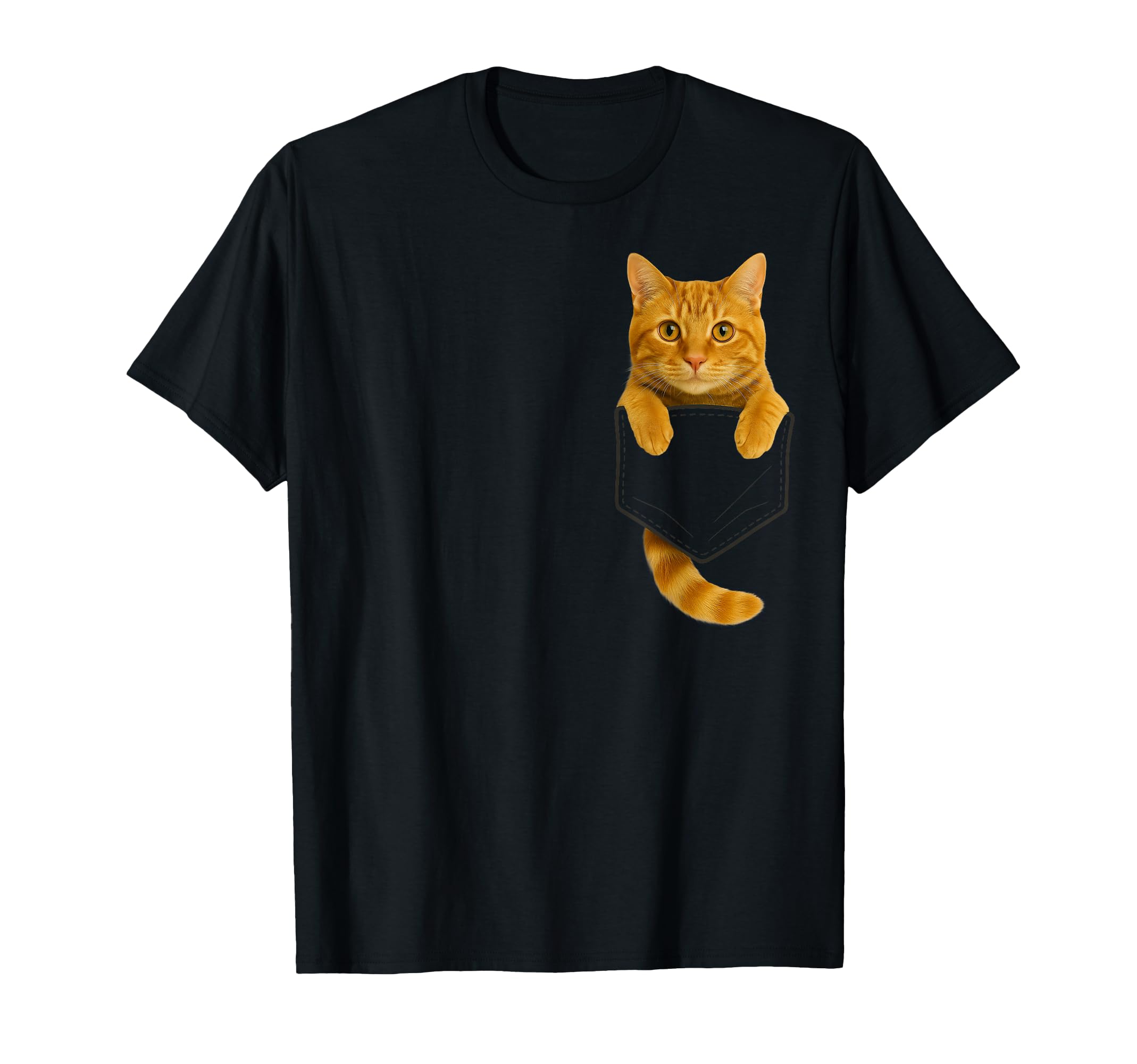Tabby Cat Pocket Funny Gifts Cat Mom T-Shirt - Unique Graphic Men Women - T-Shirt, Sweatshirt, Hoodie